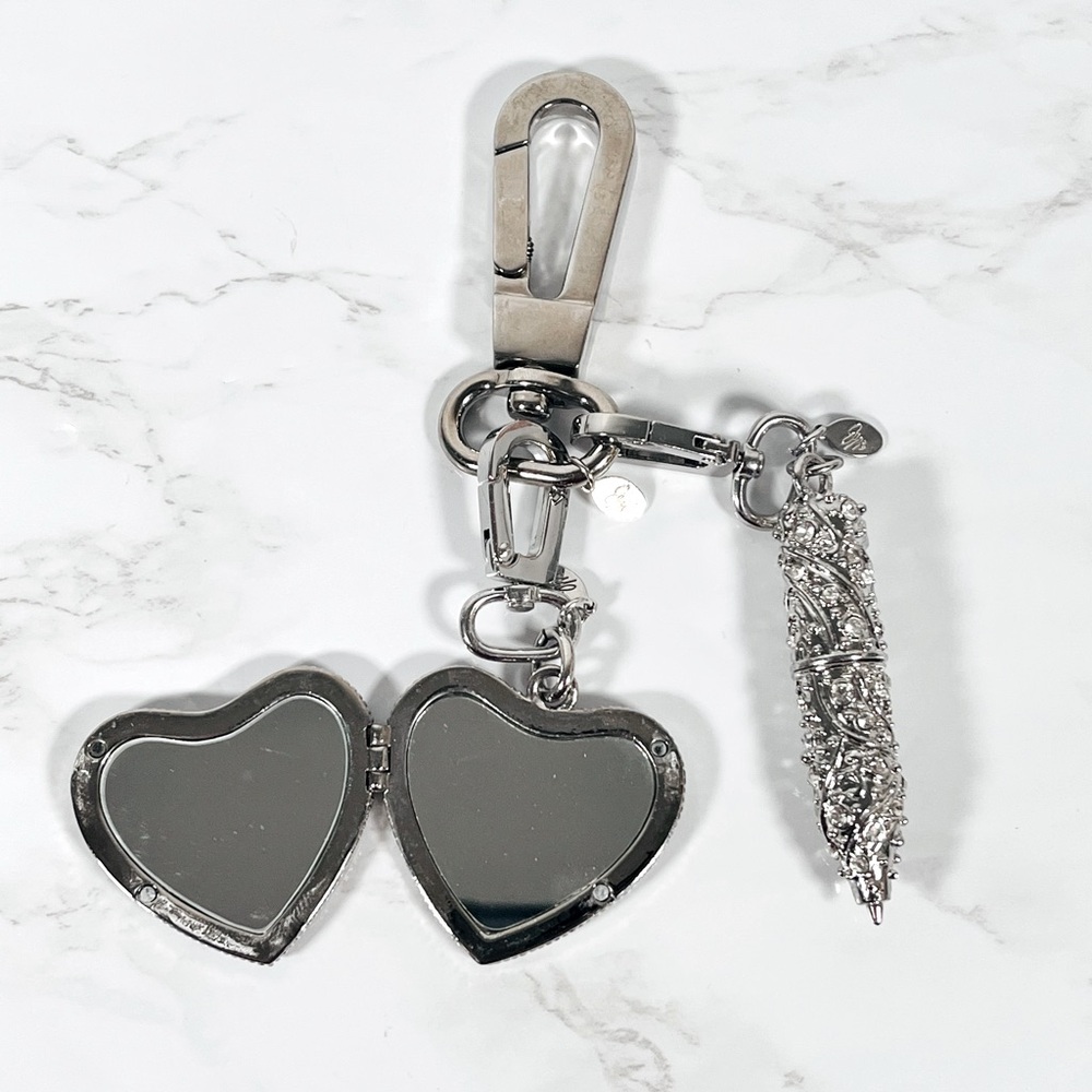 Joy Mangano Silver Bag Charm Keychain Accessory - Picture 3 of 11